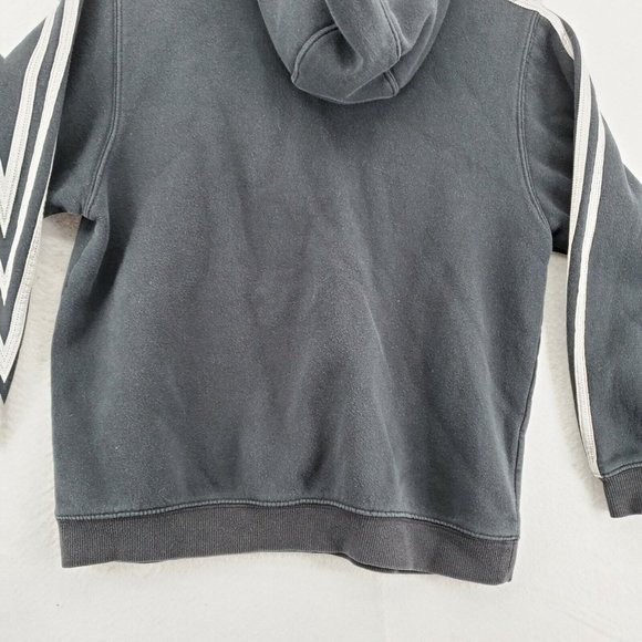 ADIDAS Top Kid's Long Sleeve Hooded Pullover High Neck Sweatshirt Black Med. - Picture 9 of 12